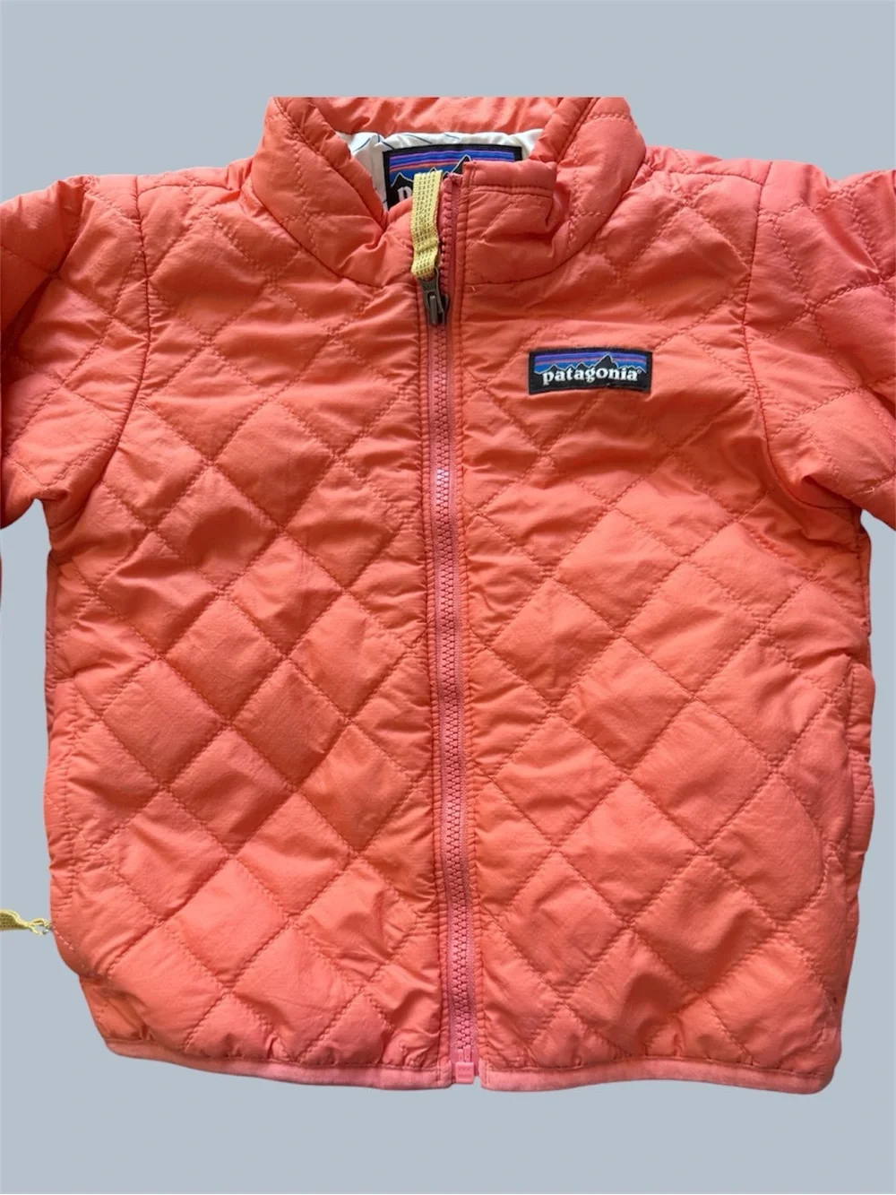 Patagonia Baby Nano Puff Jacket Coho Coral Lightweight Windproof Sz 12-18 Months